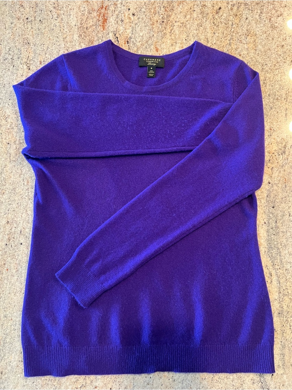 Charter Club Luxury Purple 100% Cashmere Crewneck Sweater - Women's